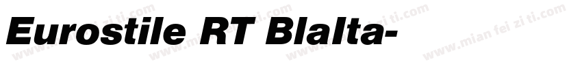 Eurostile RT BlaIta字体转换